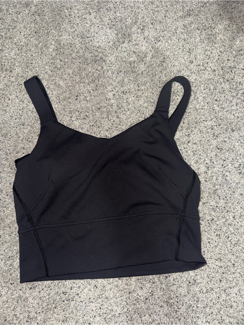 lululemon athletica Black Cropped Support Tank Top